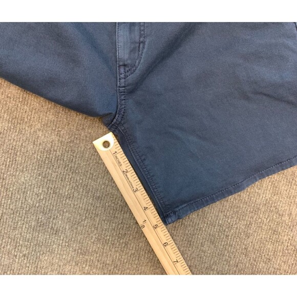 American Eagle Shorts Womens 8 Midi Stretch Flat Front Chino Navy Washed Cotton - Picture 6 of 9